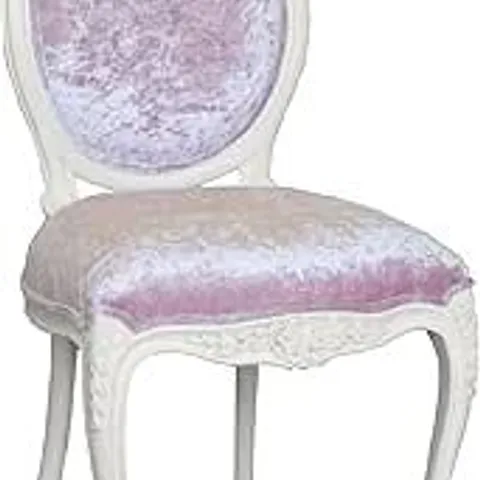 HOMESDIRECT365 ANTIQUE FRENCH STYLE CHAIR -PALE PINK-