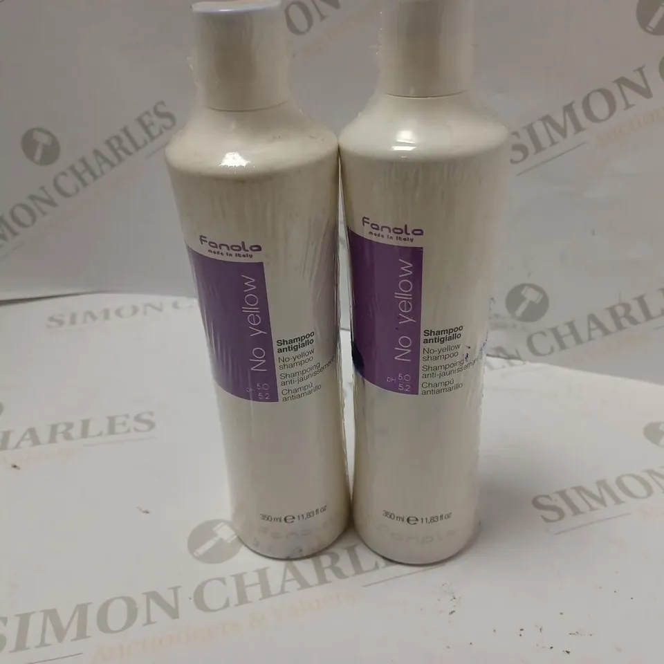 BOX OF APPROXIMATELY 30 FANOLO NO YELLOW SHAMPOO (30 x 350ml)