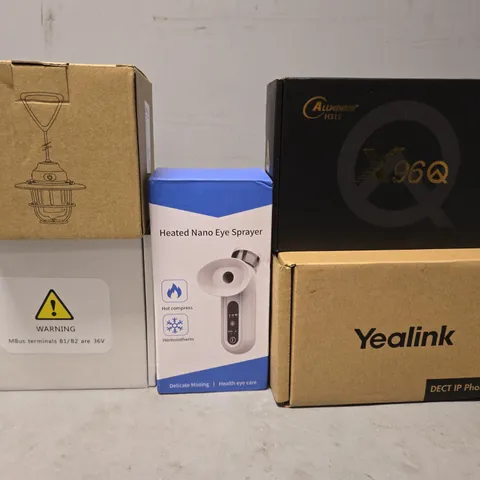 TOTE OF APPROXIMATELY 7 ASSORTED ITEMS TO INCLUDE - HEATED NANO EYE SPRAYER , YEALINK DECT IP PHONE ETC