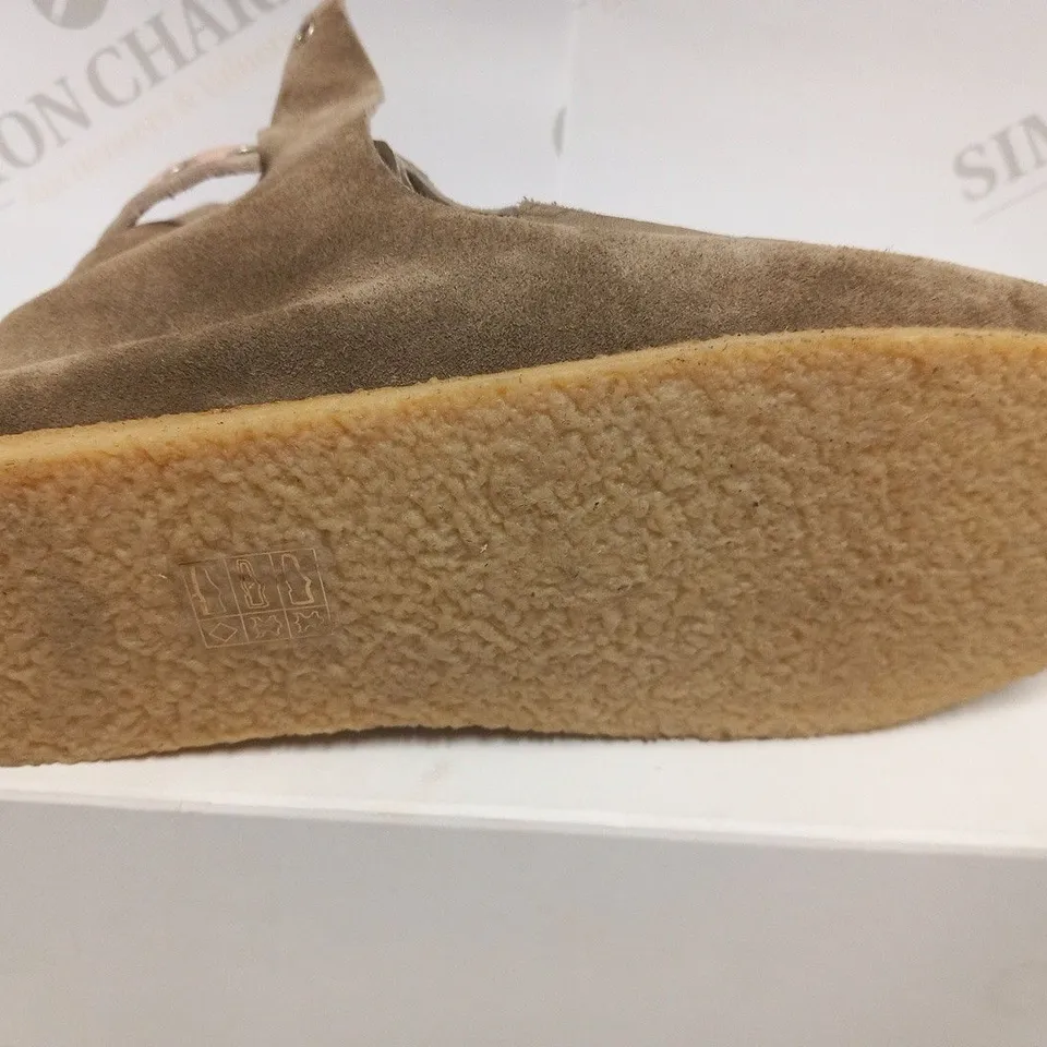 BOXED PAIR OF ISABEL MARANT MORLEY STUDDED SHOES TAUPE SIZE 37