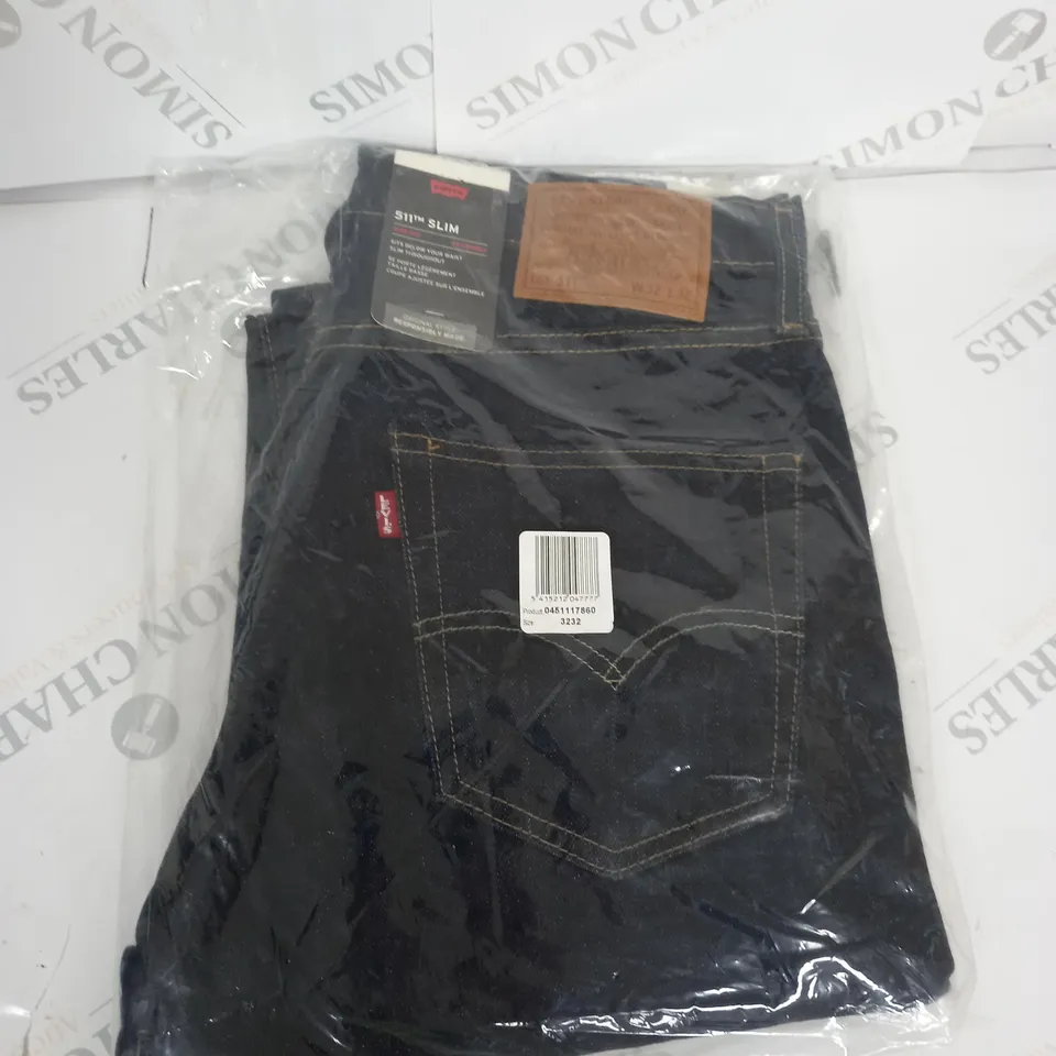 BAGGED LEVI STRAUSS SLIM DENIM JEANS W32 L32