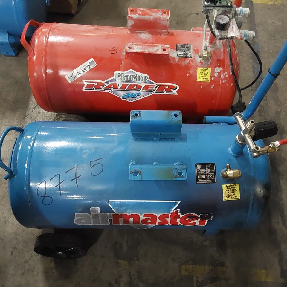 2 CLARKE AIR COMPRESSOR BODIES - MISSING MOTORS (2 ITEMS)