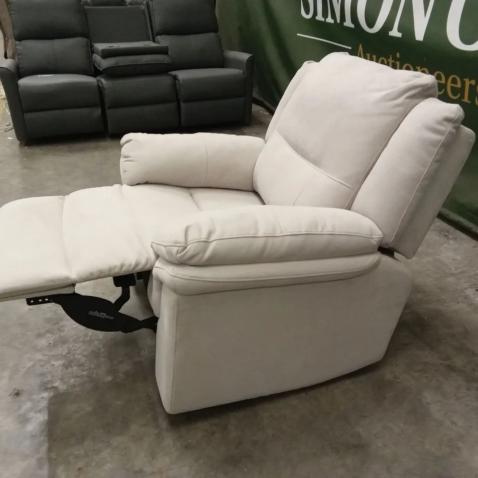 ALBION CHENILLE HIGH BACK MANUAL RECLINER ARMCHAIR RRP £479