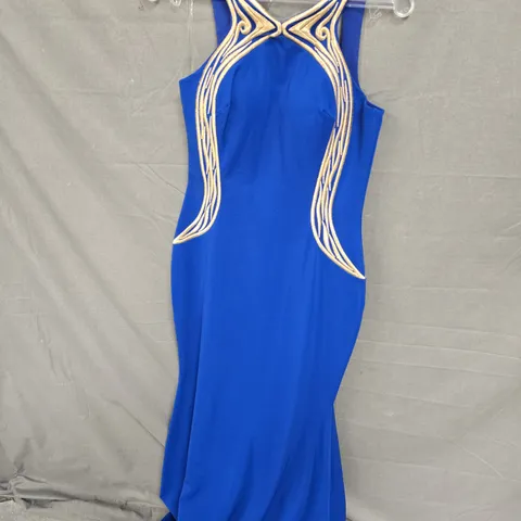 WOMENS NAVY BLUE SLEEVELESS DRESS - SIZE 40