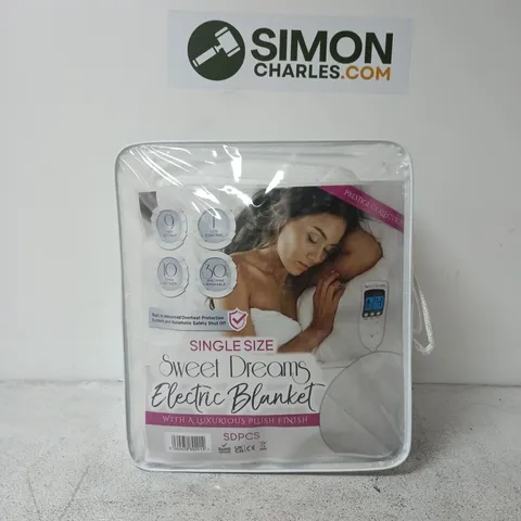 SWEET DREAMS ELECTRIC BLANKET – SINGLE SIZE (PLUSH FINISH)