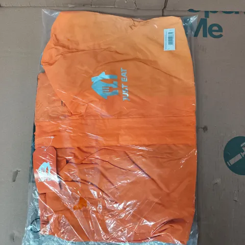 BAGGED JUST EAT OUTER ORANGE JACKET SIZE SMALL