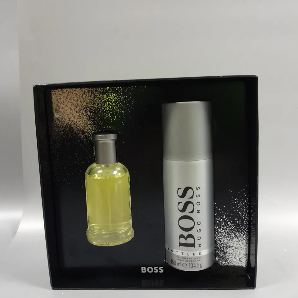 BOXED BOSS BOTTLED FOR HIM EAU DE TOILETTE GIFT SET RRP £56