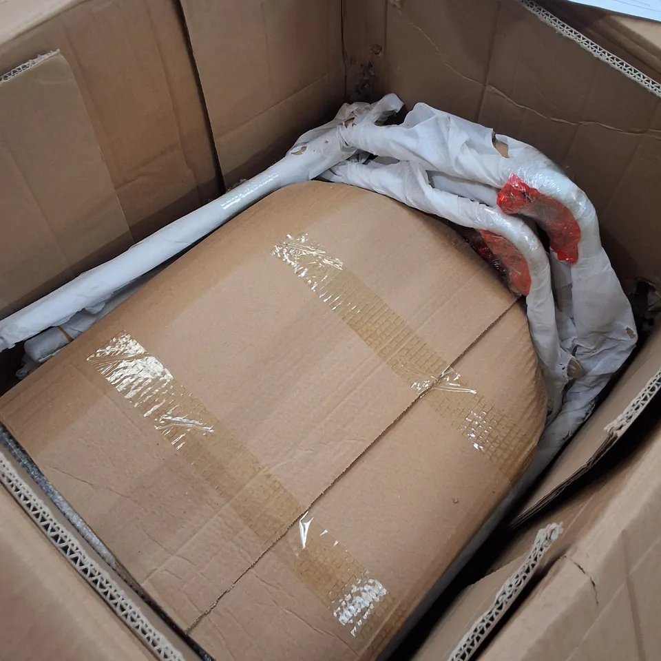 BOXED SET OF 6 BEIGE DINING CHAIRS