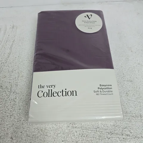 32CM EXTRA DEEP FITTED SHEET IN BLACKCURRANT - KING