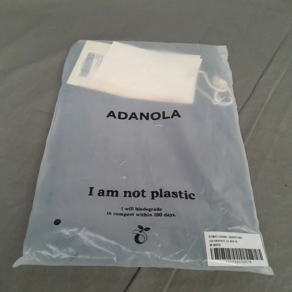 BAGGED ADANOLA ULTIMATE LEGGINGS IN GRAPHITE GREY SIZE XL