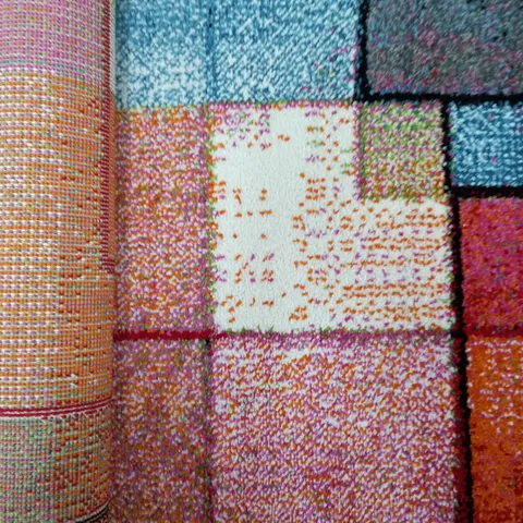 KOBEREC UNIVERSAL LUCY BARDO ALISA MULTI-COLOUR GEOMETRIC RUG 60 X 120CM