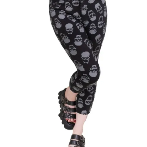 TWELVE BRAND NEW KILLSTAR - HEIRLOOM - BLACK/GREY WOMEN'S 3/4 TROUSERS SIZE MAY VARY