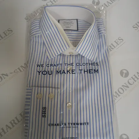CHARLES TYRWHITT CLASSIC FIT PINSTRIPE SHIRT SIZE 16/34"