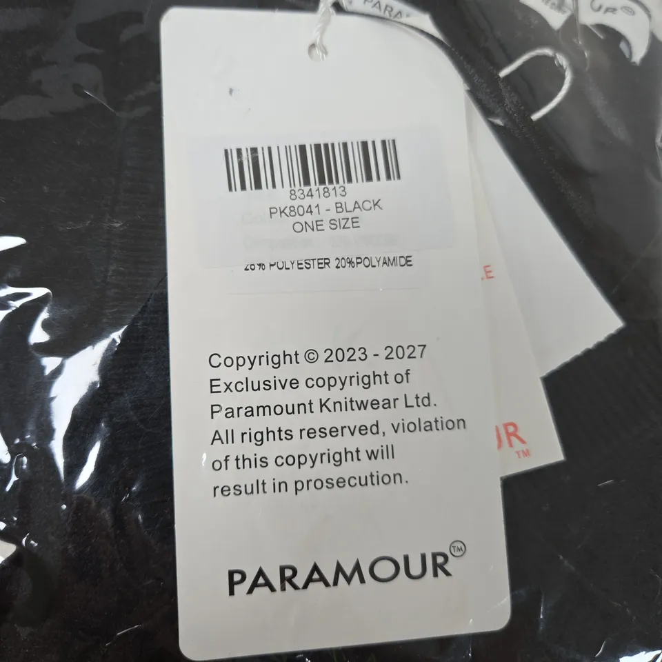 PARAMOUR KNITWEAR PK8041 BLACK – ONE SIZE