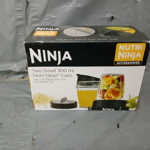 NINJA TWO SMALL 300ML NUTRI NINJA CUPS 