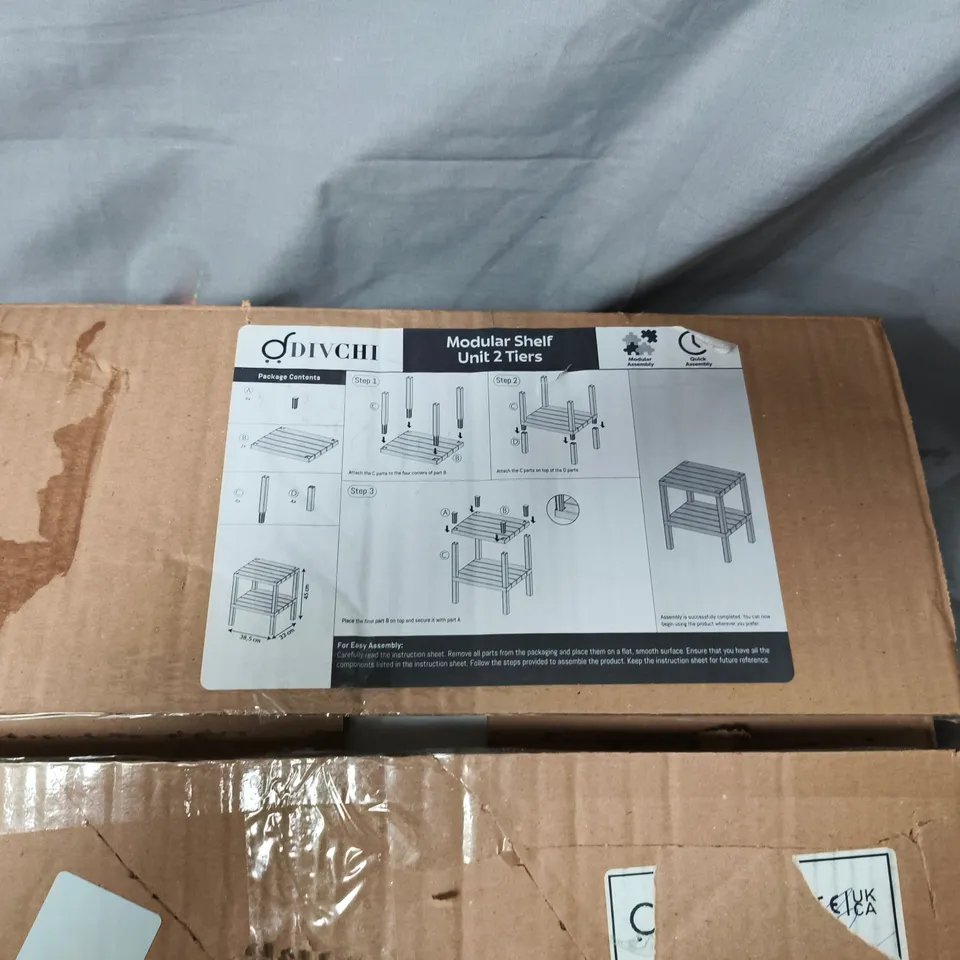DIVCHI MODULAR SHELF UNIT 2 TIERS – WHITE