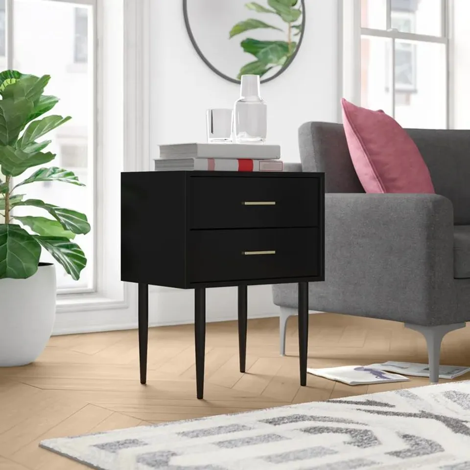 BOXED VIVIANO SIDE TABLE WITH STORAGE (1 BOX)