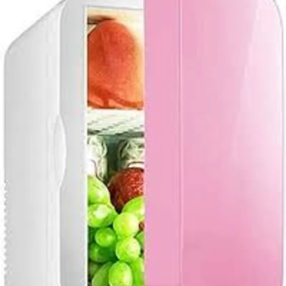 BOXED MINI 12V CAR REFRIGERATOR IN PINK