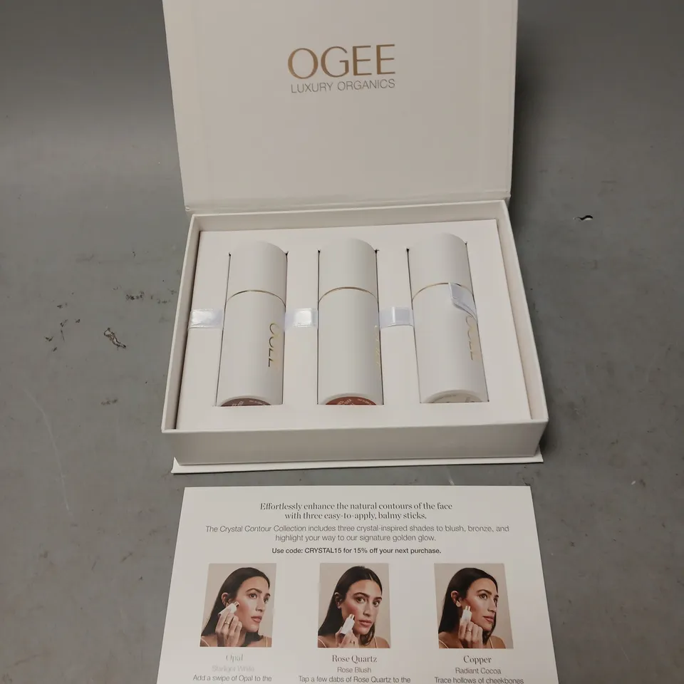 BOXED OGEE LUXURY ORGANICS SET OF 3 SCULPTING FACE STICKS