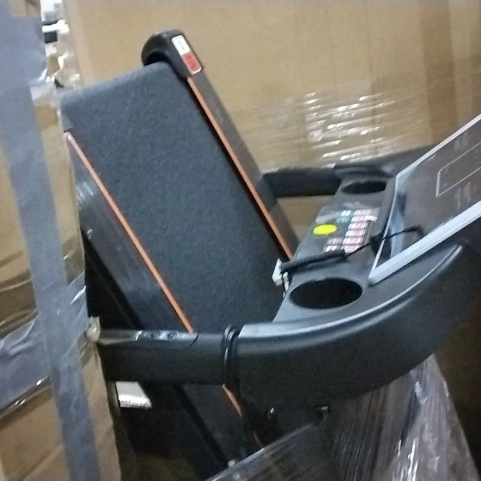PALLET OF ASSORTED ITEMS INCLUDING BTM TREADMILL, SWIVEL MASSAGE LEATHER RECLINER CHAIR BLACK, BOXED TREADMILL