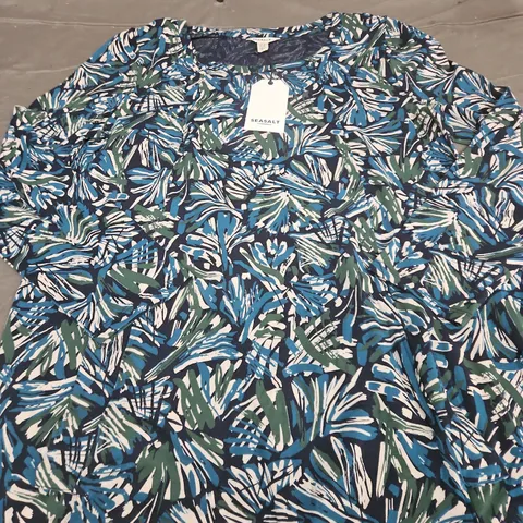 SEASALT CORNWALL LONG-SLEEVE SCREENPRINT TUNIC β UK 14