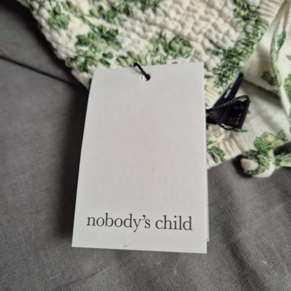 NOBODY'S CHILD MAXINE MIDI DRESS – GREEN FLORAL, UK 8