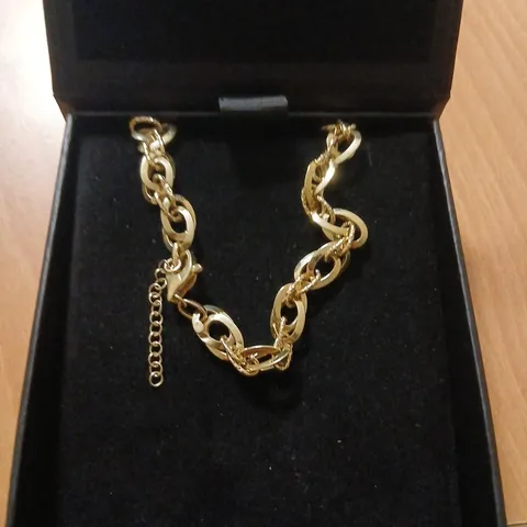 GOLD 9CT ITALIAN GOLD POLISHED & DIAMOND CUT BRACELET 4.6G