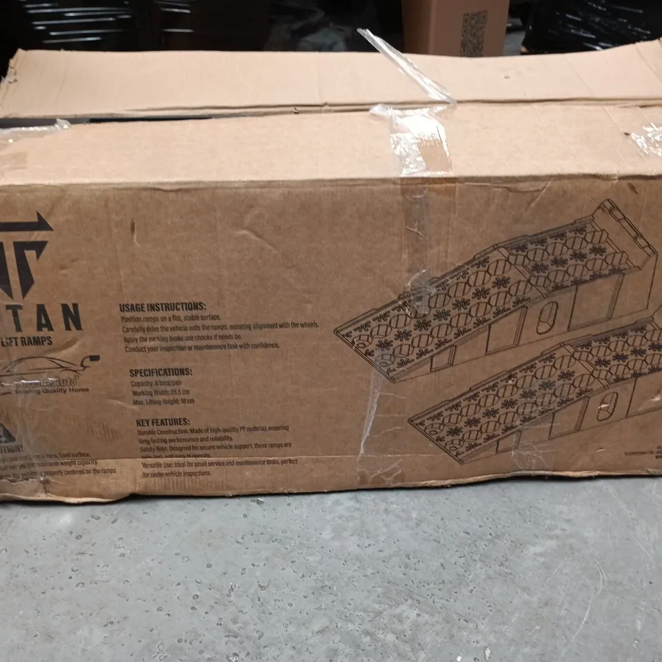 BOXED TITAN PRODUCTS PAIR OF LIFT RAMPS