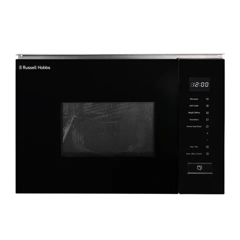 BOXED RUSSELL HOBBS BUILT-IN 800W MICROWAVE & GRILL - BLACK