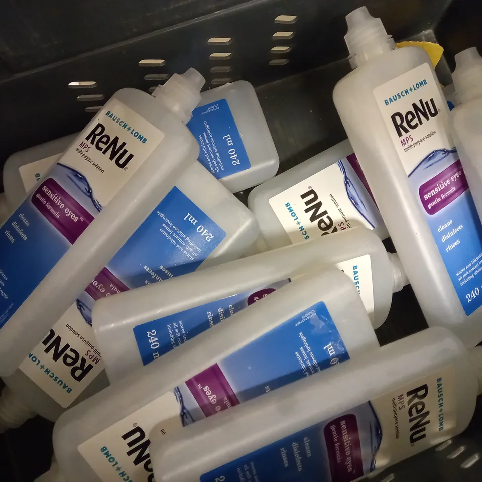 APPROXIMATELY 10 BAUSCH & LOMB RENU MPS MULTI-PURPOSE CONTACT LENS SOLUTION 240ML 