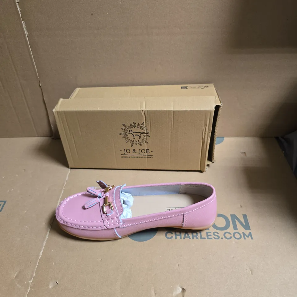 JO & JOE PINK LEATHER LOAFERS – WOMEN'S SHOES - UK SIZE 7