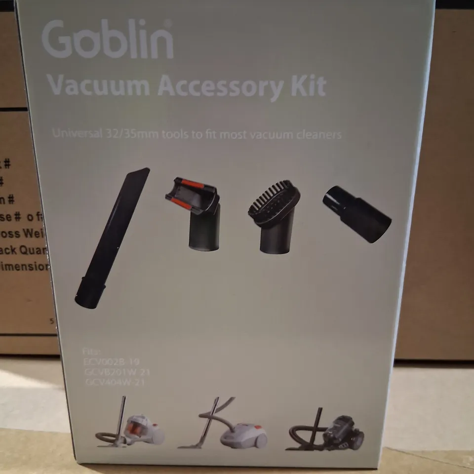 BOX OF APPROXIMATELY 14 BRAND NEW BOXED GOBLIN VACUUM ACCESSORY KITS