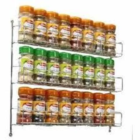 BOXED NEO 3 TIER SPICE RACK FOR KITCHEN DOOR CUPBOARD OR WALL (1 BOX)