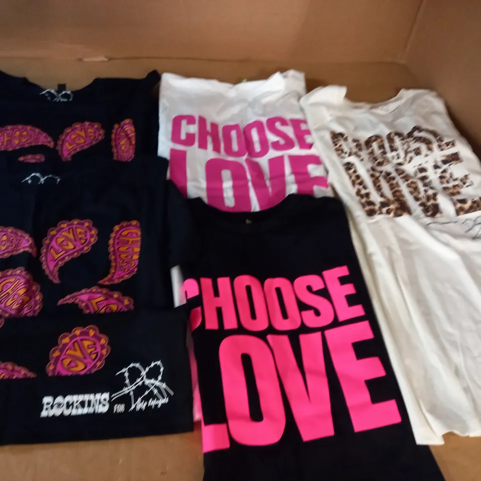 LARGE QUANTITY OF ASSORTED CHOOSE LIFE T-SHIRTS IN VARIOUS SIZES