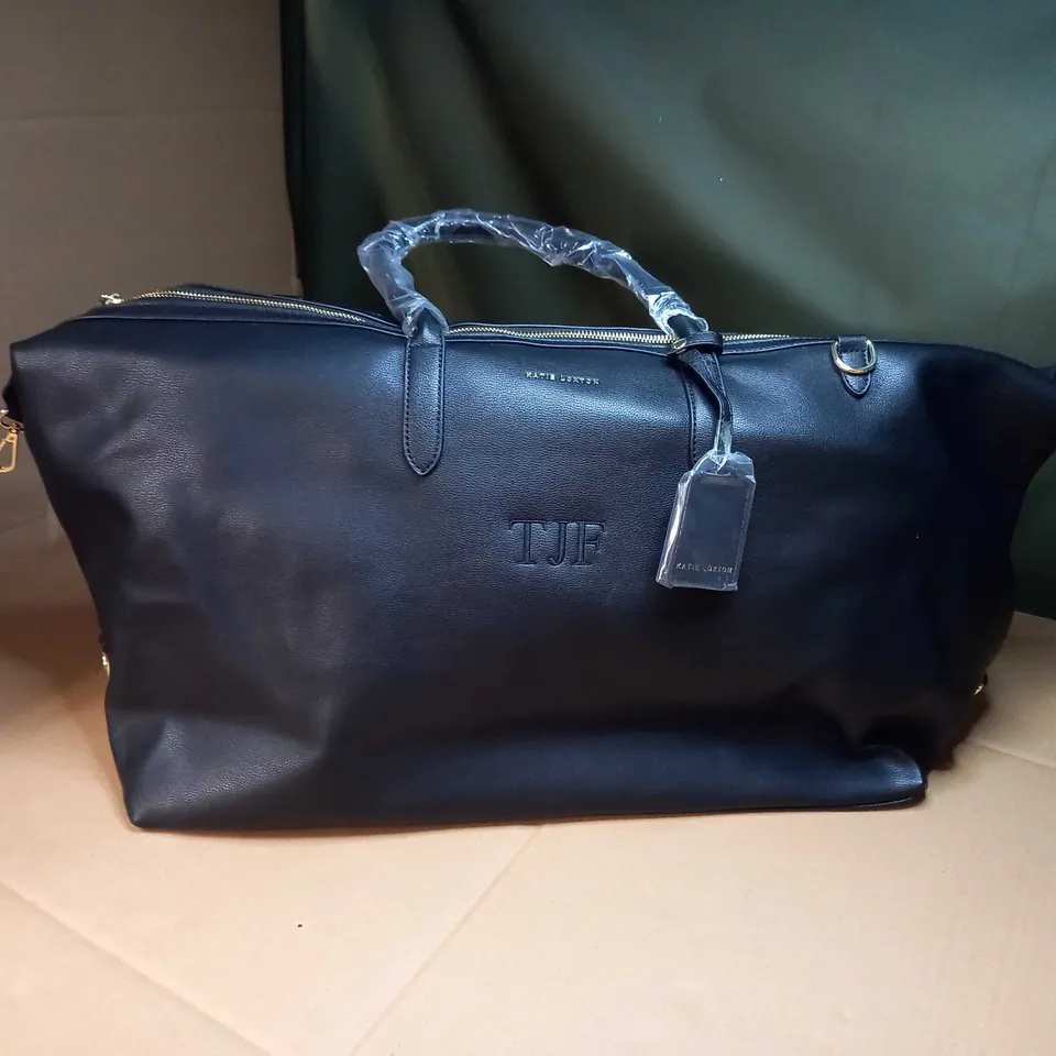 KATIE LOXTON BLACK/GOLD DETAILED WEEKEND BAG