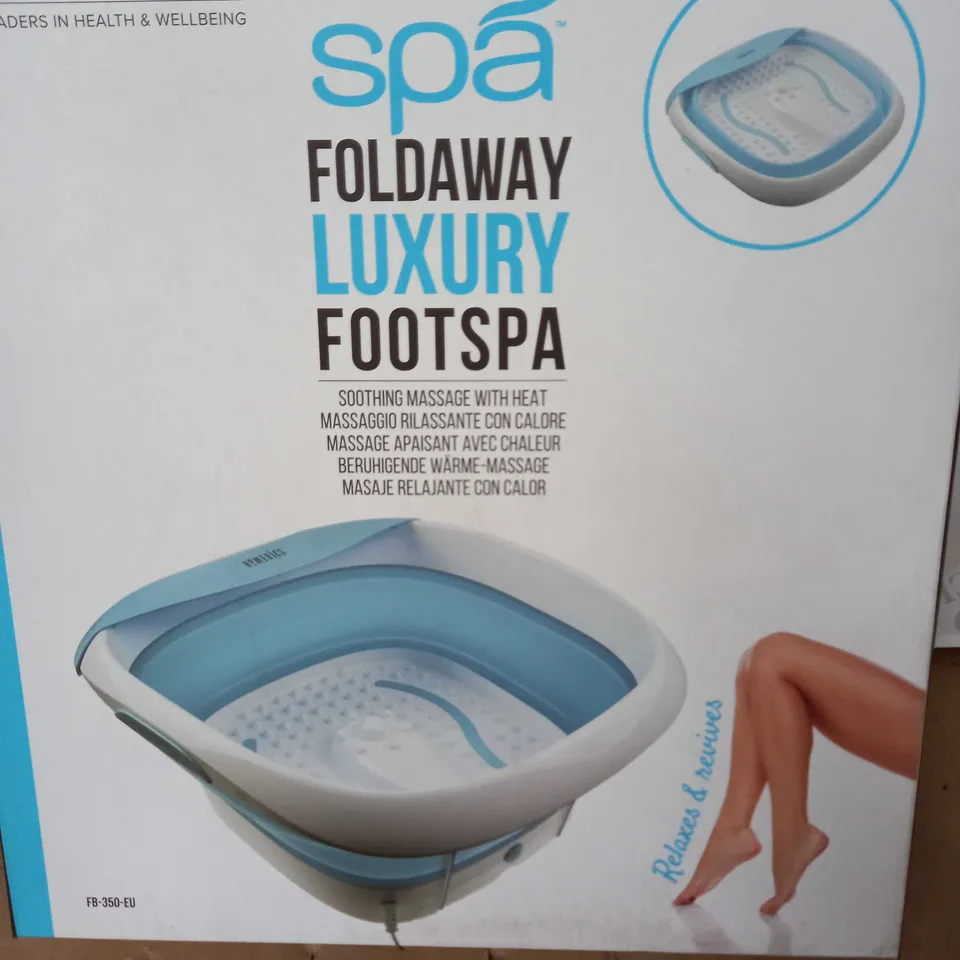 BOXED HOMEDICS SPA FOLDAWAY LUXURY FOOTSPA