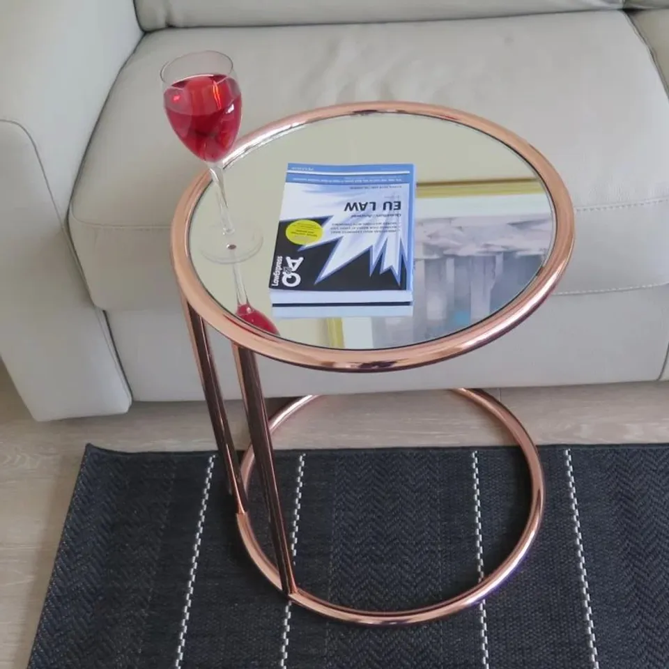 BOXED DAVIN SIDE TABLE - COPPER/MIRROR (1 BOX)