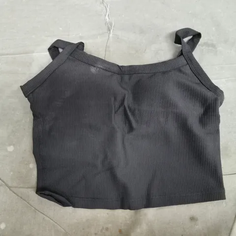 SECOND SKIN RIBBED SCULPT TANK TOP IN BLACK - XS/S