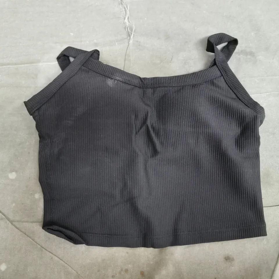 SECOND SKIN RIBBED SCULPT TANK TOP IN BLACK - XS/S