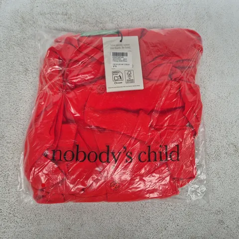 BAGGED NOBODY'S CHILD CHRISSY MIDI DRESS IN RED SIZE UK 12