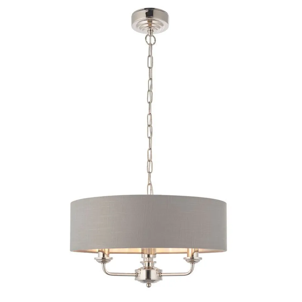 BOXED CANADAY 3 LIGHT DRUM CHANDELIER FIXTURE 