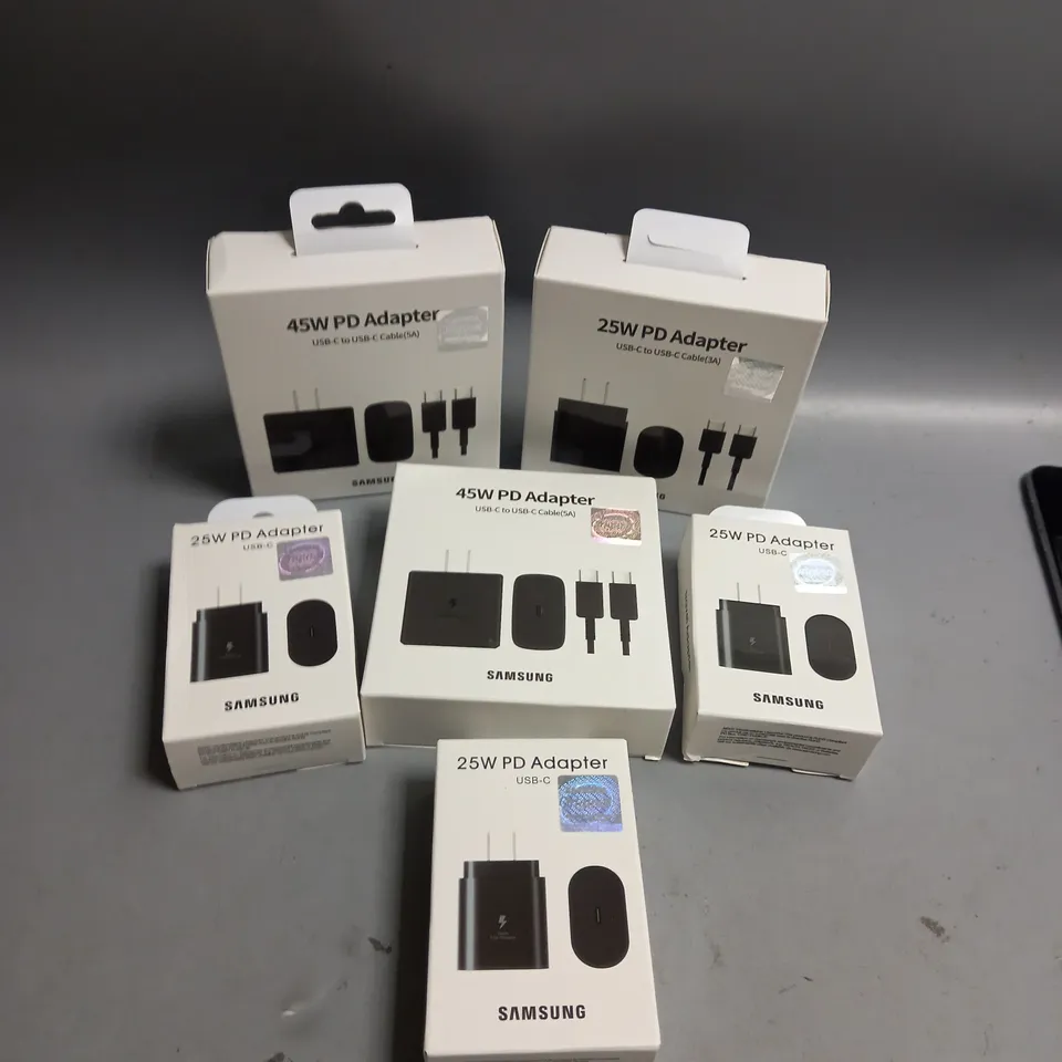 BOXED LOT OF 6 SAMSUNG POWER ADAPTERS