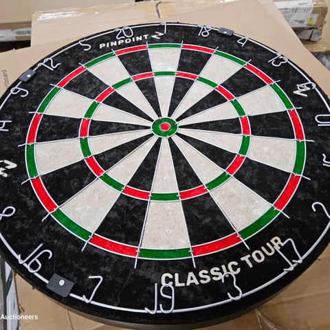BOXED CLASSIC TOUR PINPOINT DARTBOARD .