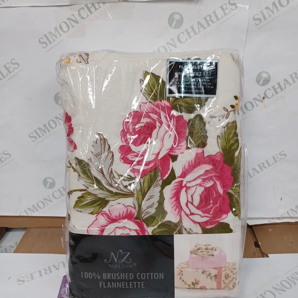 NIGHTZONE 100% BRUSHED COTTON FLANNELTTE BEDDING SET