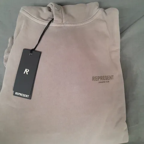 REPRESENT OWNERS CLUB HOODIE IN MUSHROOM SIZE XS