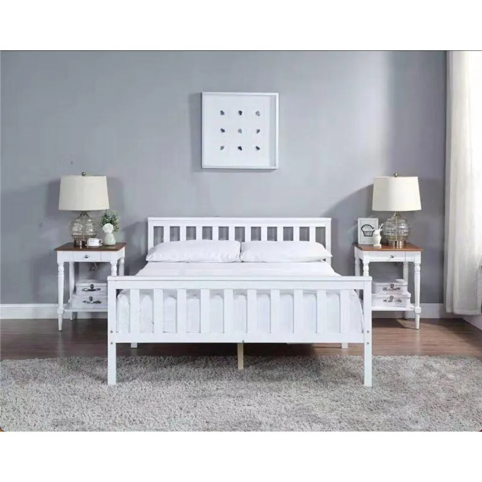 BOXED CONWAY BED FRAME - WHITE - SMALL DOUBLE (1 BOX)