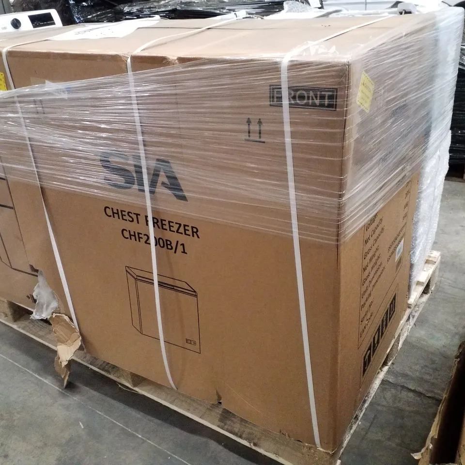 BOXED SIA BLACK FREESTANDING 201L CHEST FREEZER - UNPROCESSED RAW RETURN