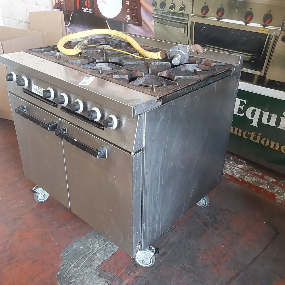 COMMERCIAL 6 HOB GAS BURNER OVEN