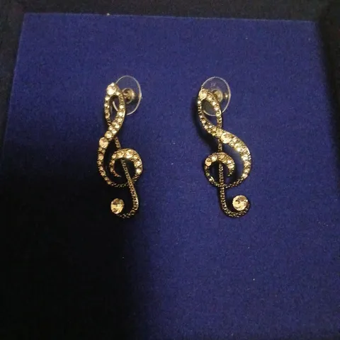 BUTLER & WILSON MUSIC NOTE EARRINGS 