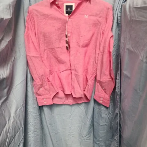 CREW CLOTHING COMPANY PINK SHIRT, UK SIZE S